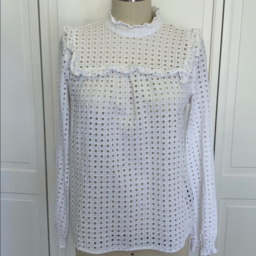 WHO WHAT WEAR White Blouse Top